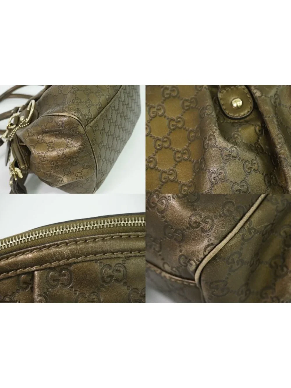 Gucci Sukey Guccissima Leather 2-Way Shoulder Bag Blanc
